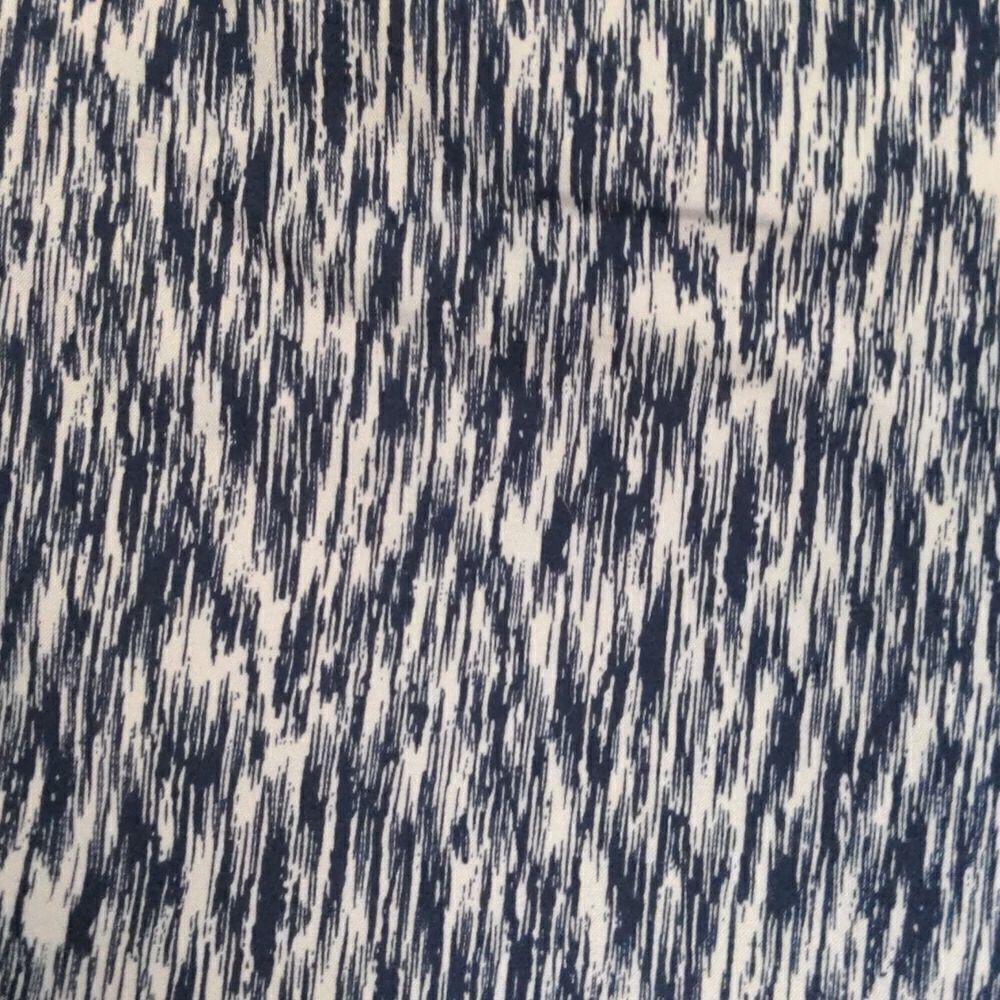 2 for $20 Willi Smith Navy Blue + White Okay Print Cotton Bermuda Shorts Sz 8 - Picture 3 of 7